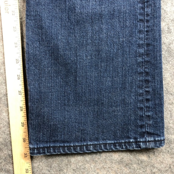 GAP 1969 Dark Wash Flare Jeans Womens Size 12R Classic Fit Stretch Mid Rise - Picture 10 of 15